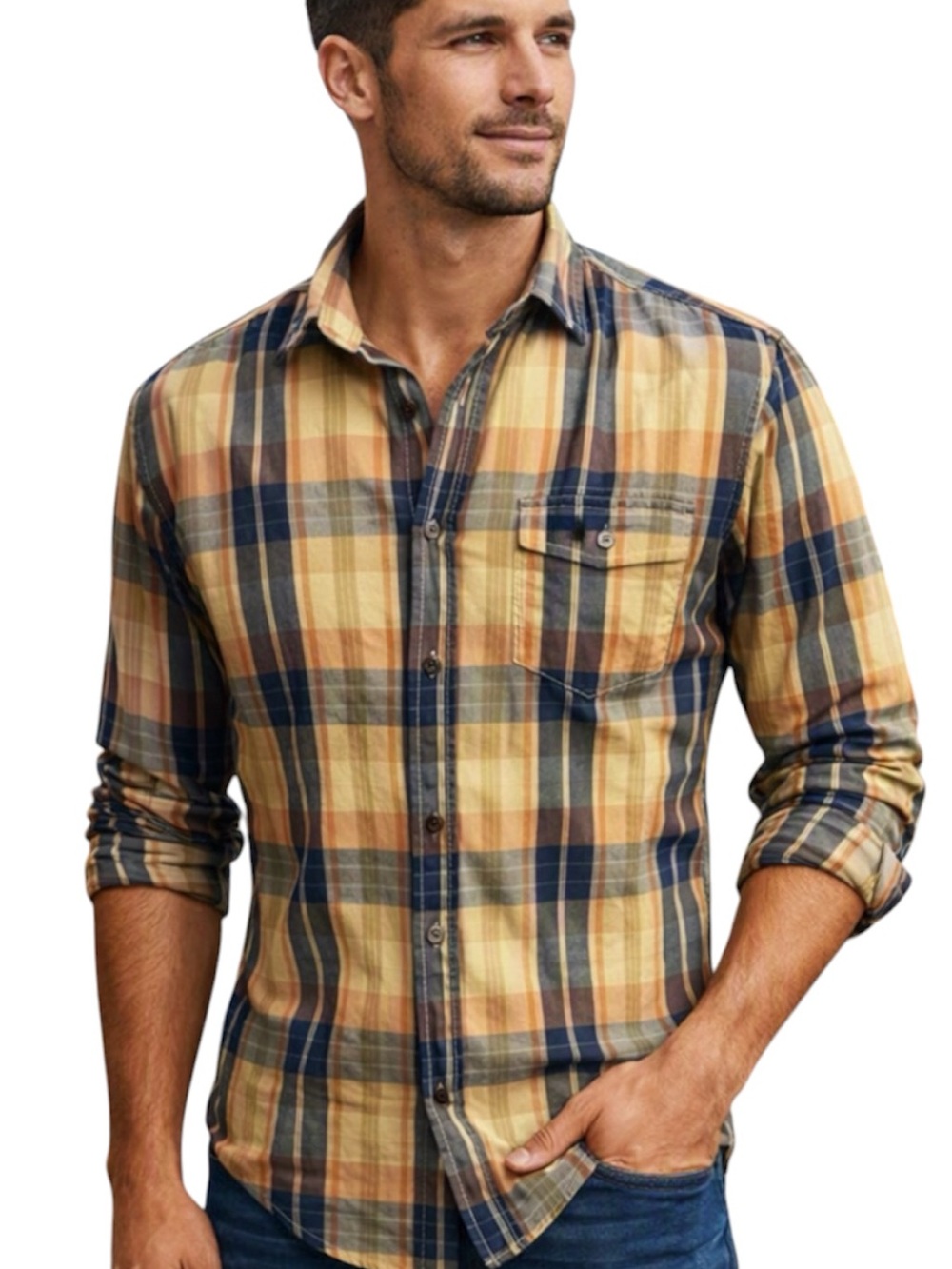 Outdoor Life Men’s XL – Rugged Fall Plaid Button Down